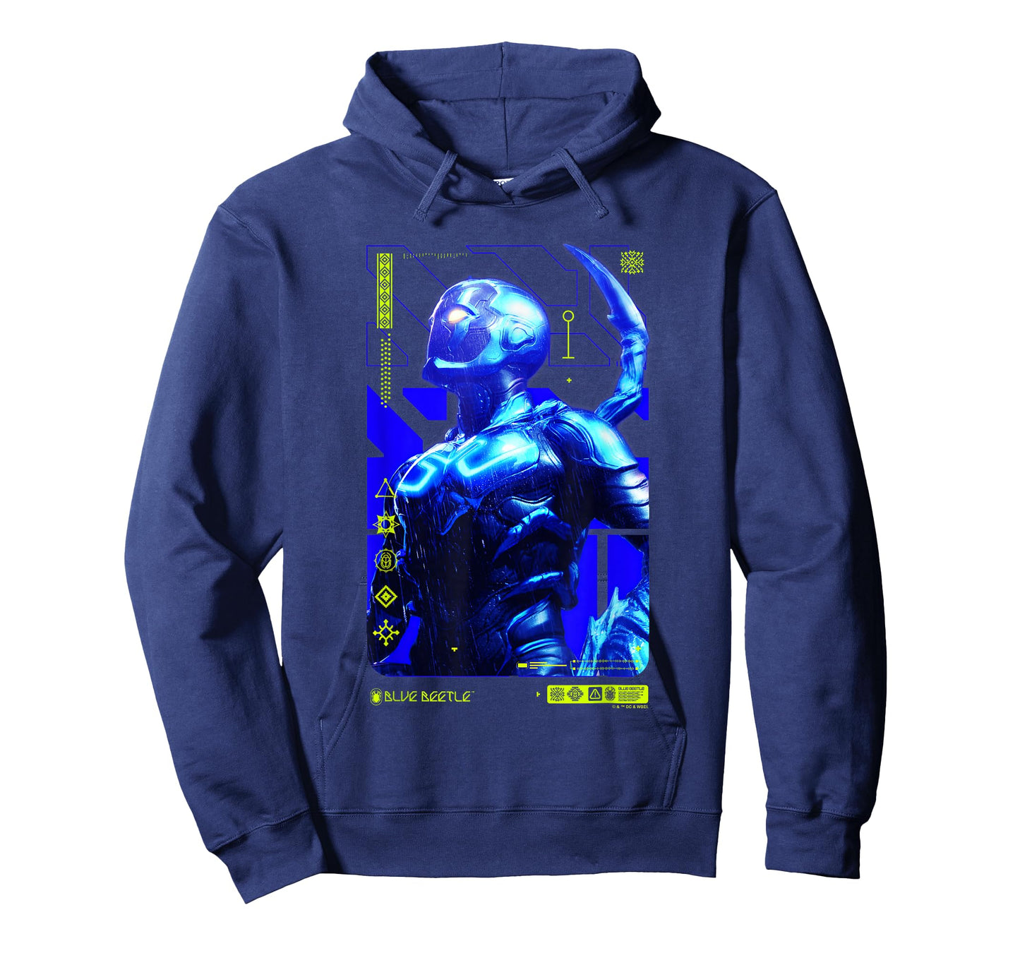Blue Beetle Heroic Pose Information Card Poster V2 T-Shirt