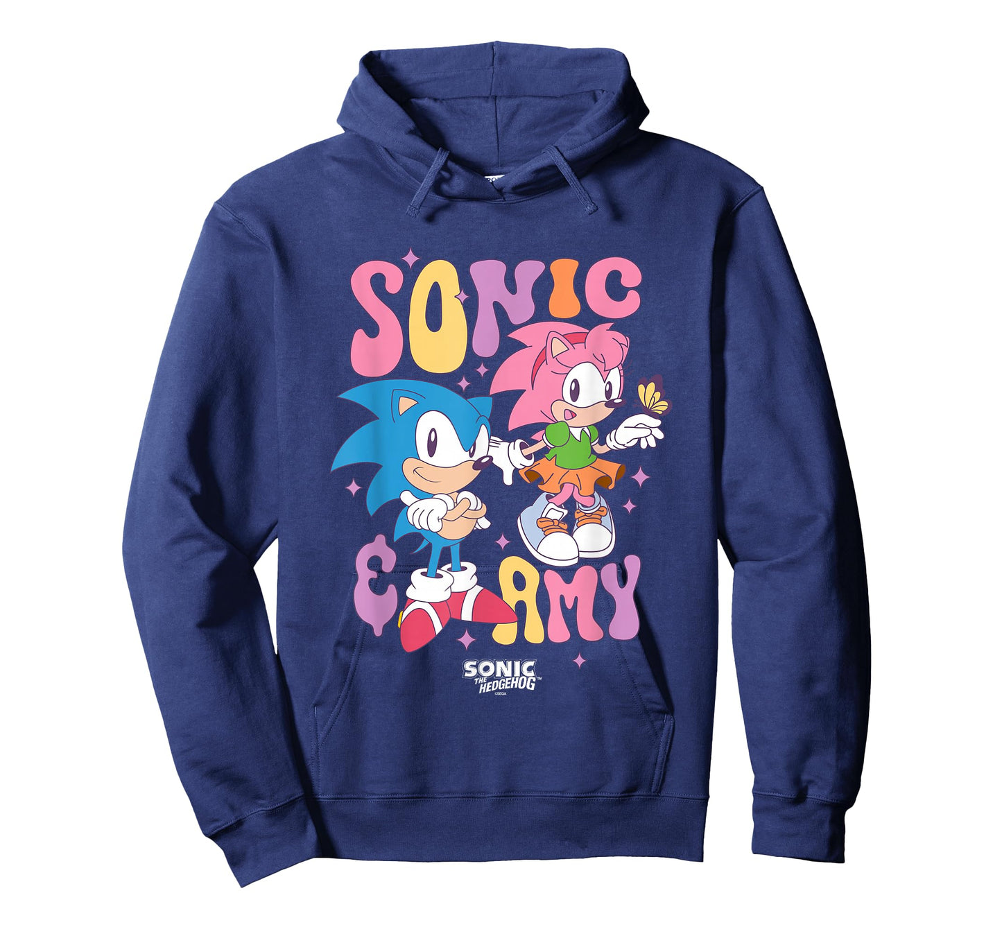 Sonic The Hedgehog Sonic & Amy Cute Vintage Shot T-Shirt