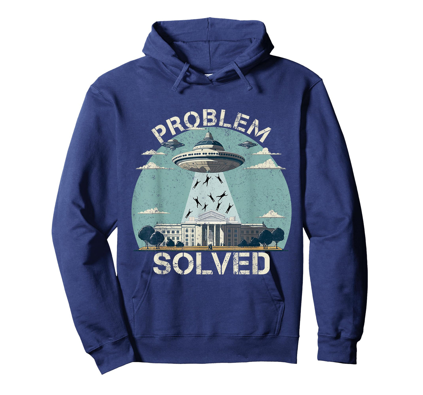 Funny Election 2024 UFO Problem Solved Political Humour T-Shirt