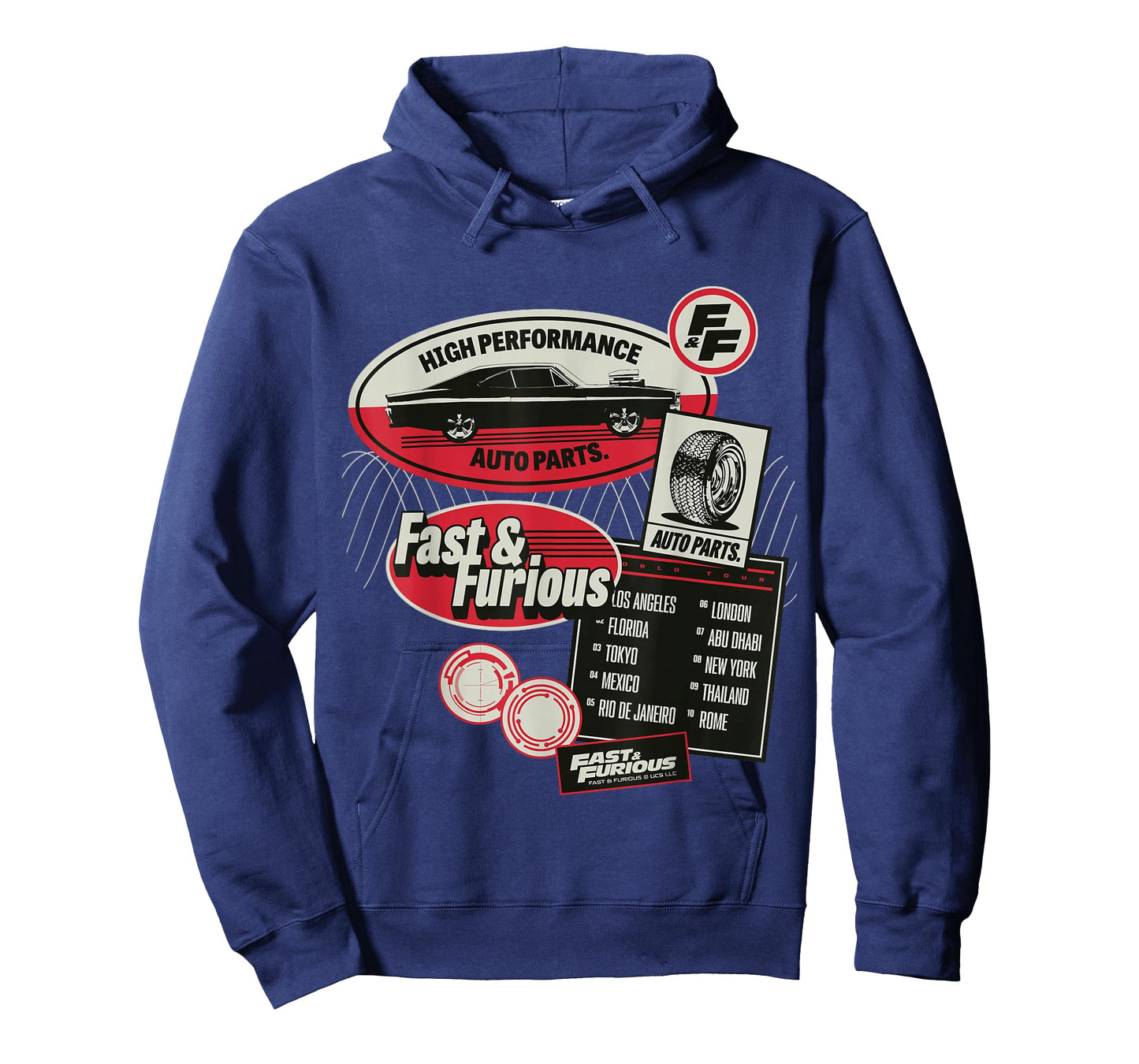 Fast & Furious Movie Merch High Performance Auto Parts T-Shirt