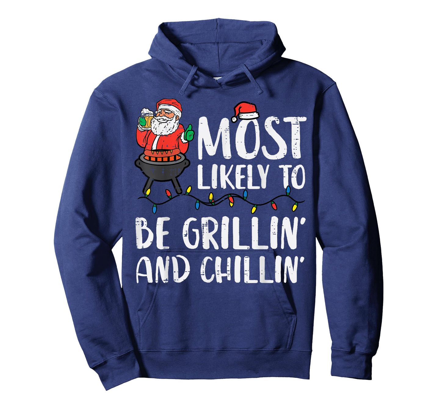 Christmas Most Likely To Be Grillin And Chillin Xmas Dad Men T-Shirt