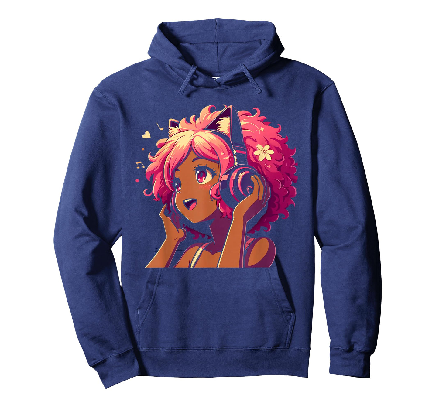 Anime and Music Black Girl Anime Merch Afro African American T-Shirt