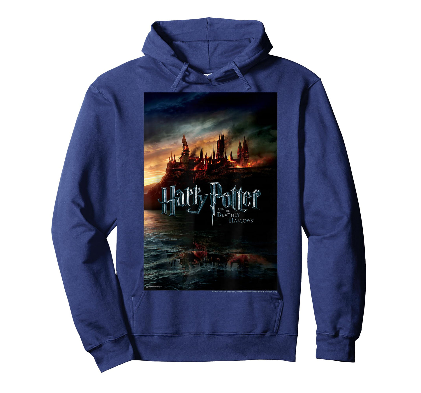 Harry Potter and The Deathly Hallows Hogwarts Poster T-Shirt Small