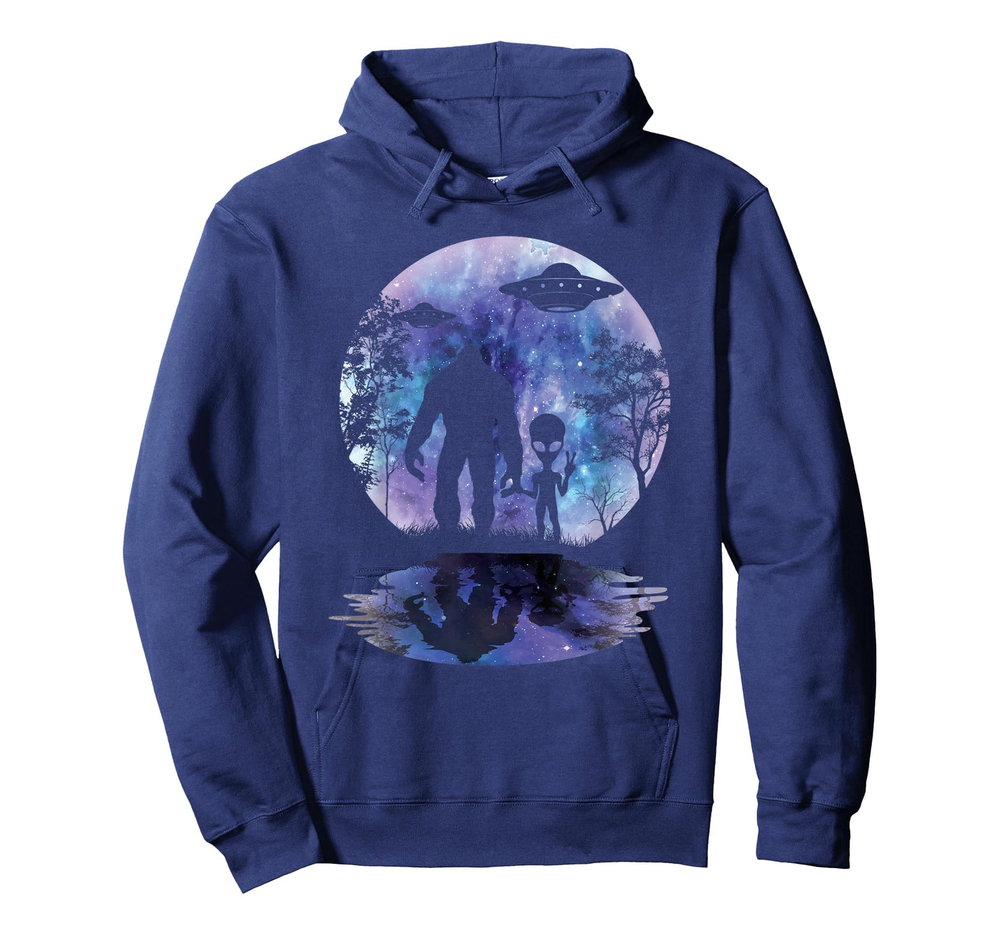 Alien Bigfoot Moon Sasquatch UFO Extraterrestrial Men women T-Shirt
