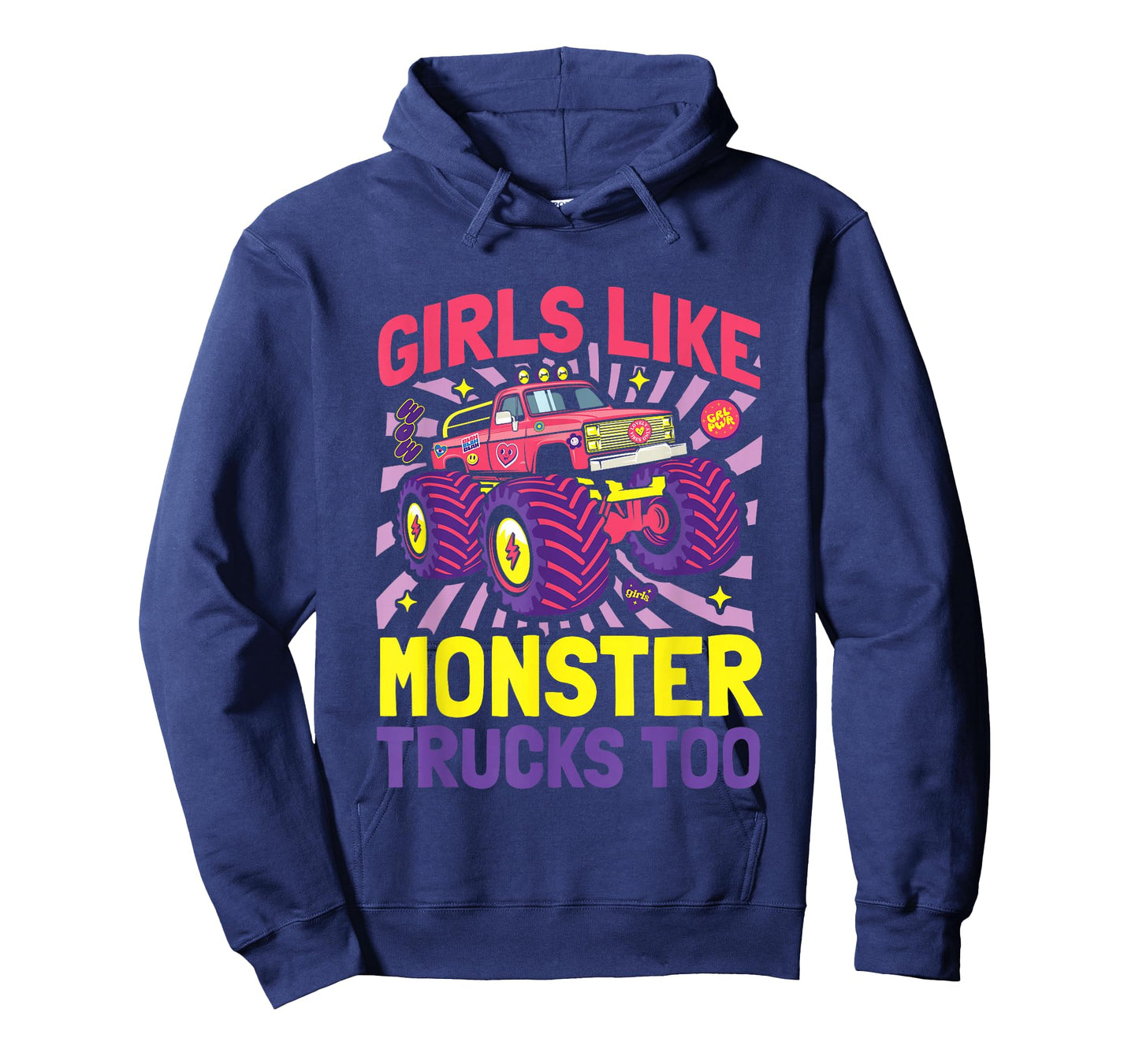 Monster Truck Girls Like Monsters Too Birthday Christmas T-Shirt