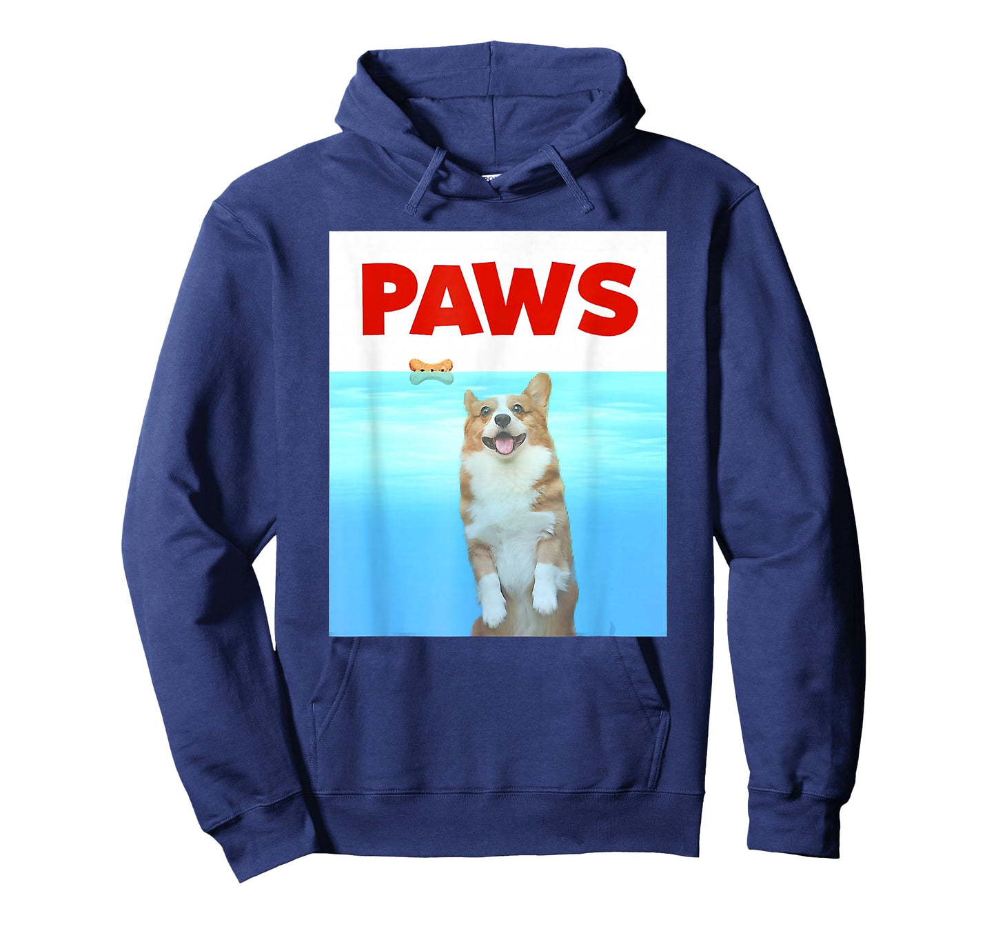 Paws Dog Parody 80s Corgi Shark Funny Dog Gift T-Shirt