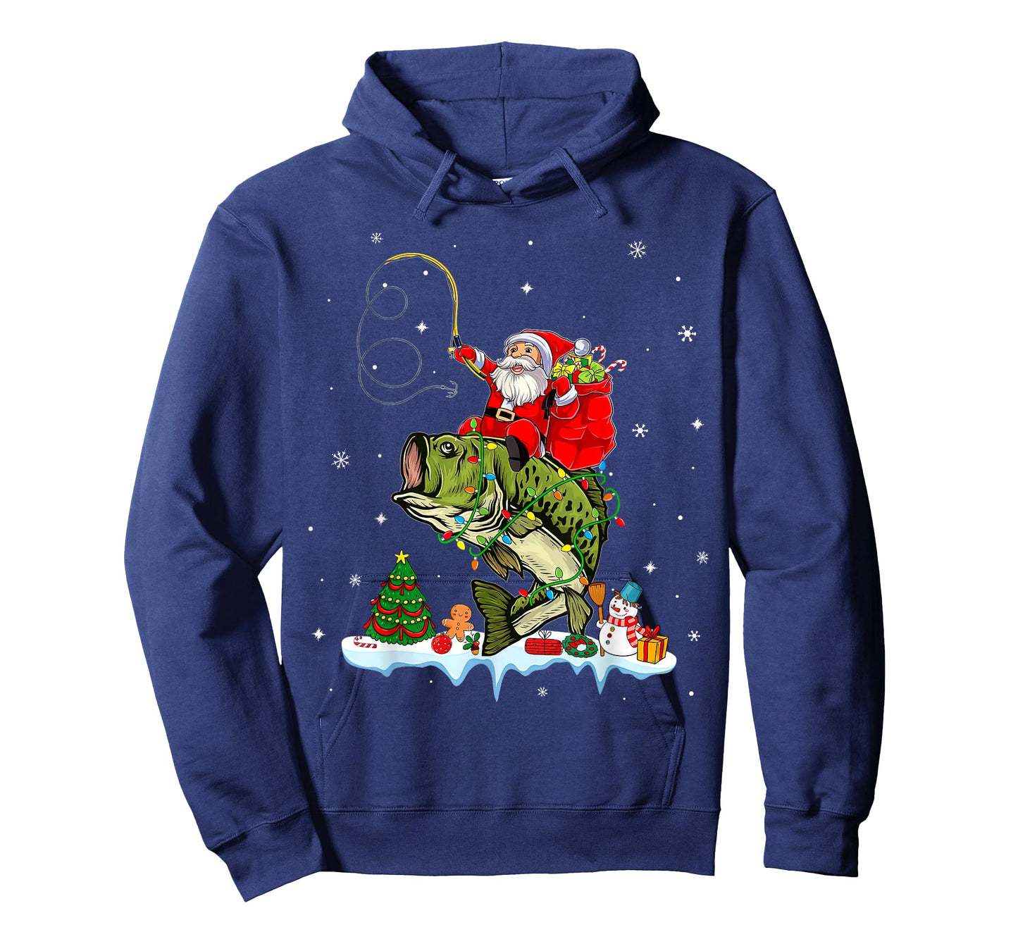 Santa Claus Fishing Christmas Fishing Lover T-Shirt