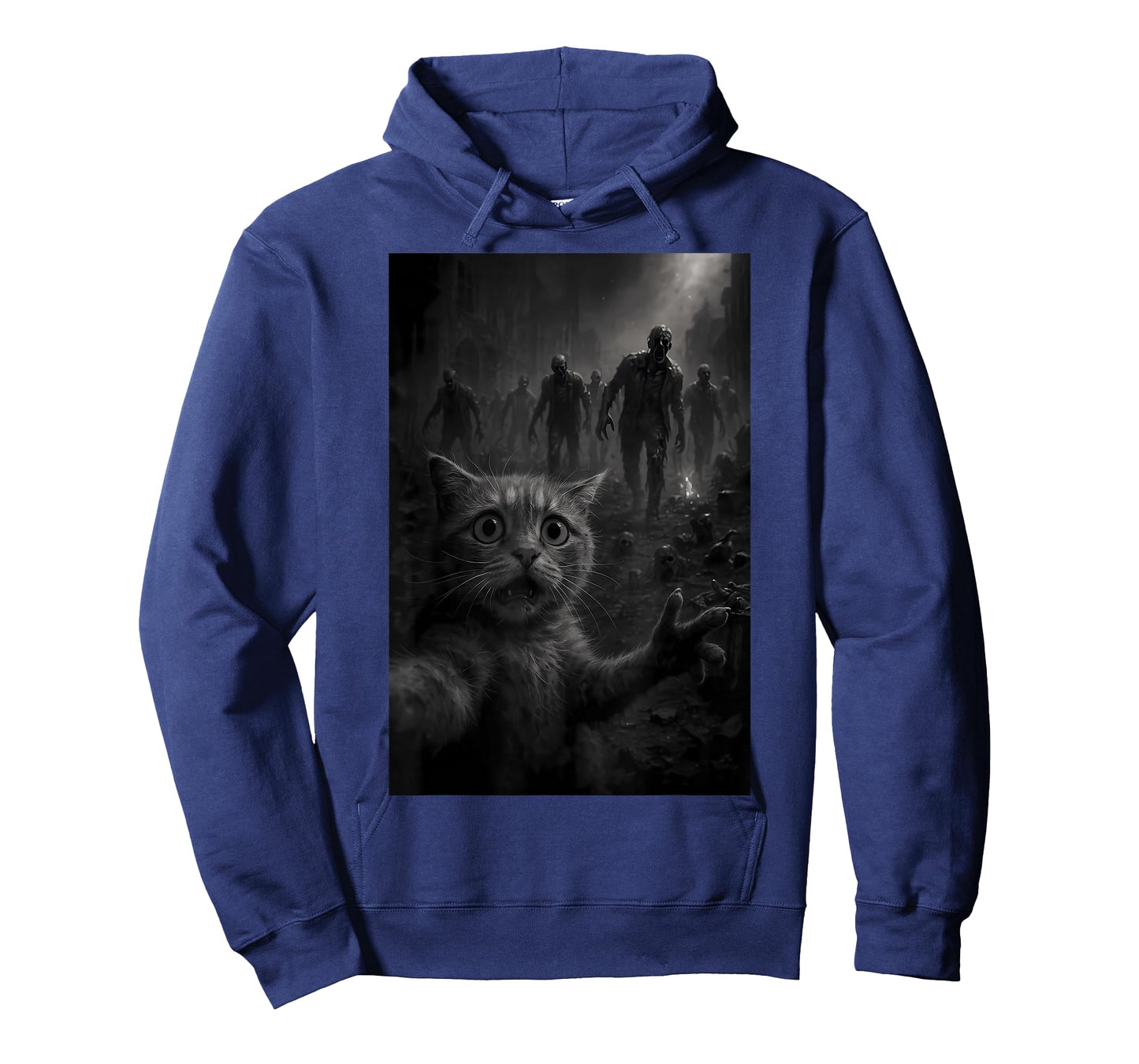 Funny Cat Selfie Top With Zombie Apocalypse T-Shirt