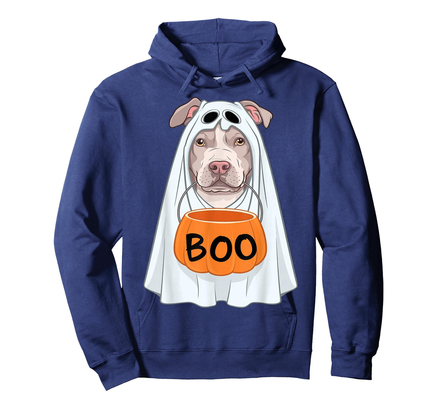 Halloween Dog Pitbull Cute Ghost Sheet Costume Boo T-Shirt