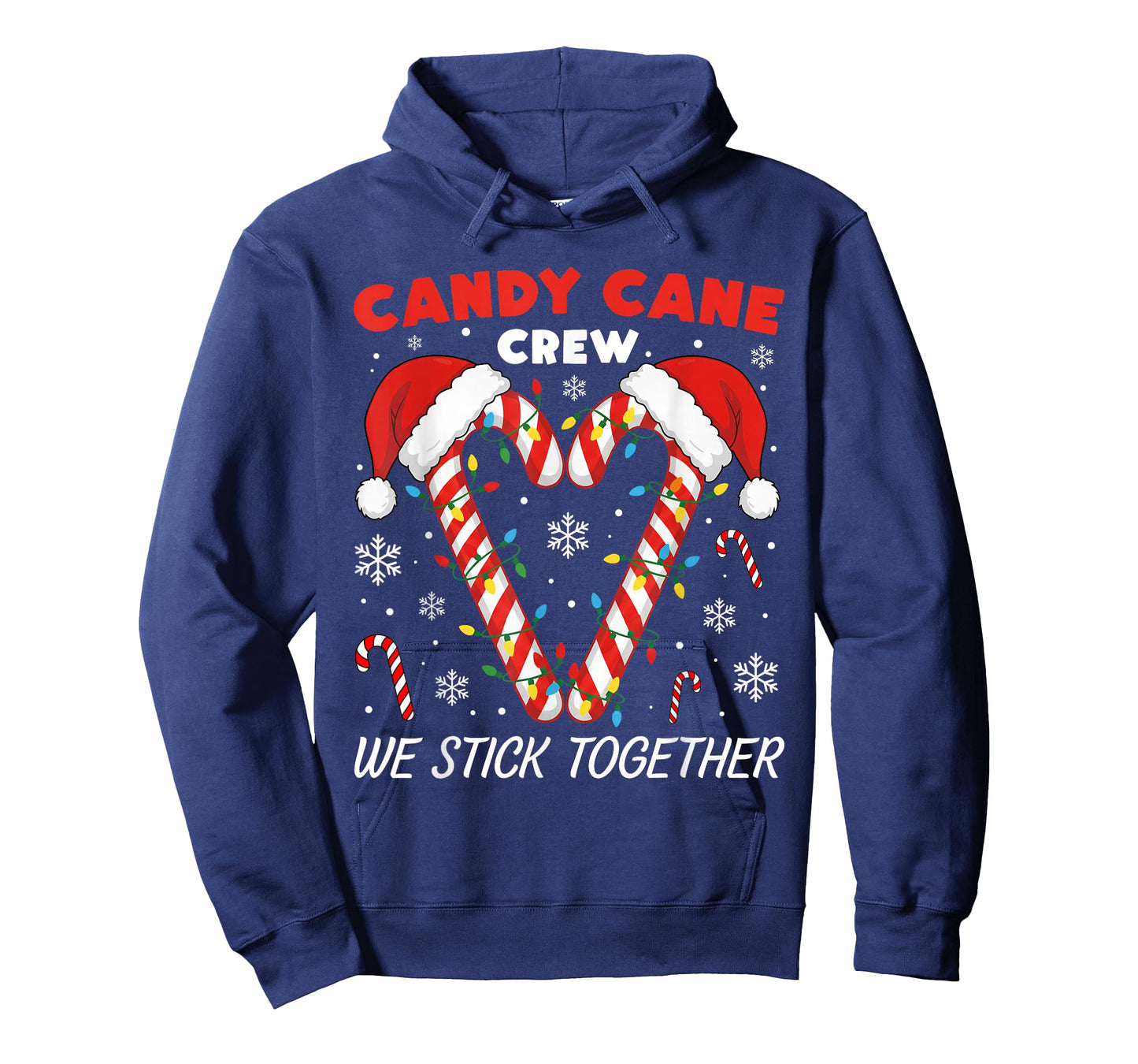 Christmas Candy Canes Heart Crew Holiday Family Matching T-Shirt
