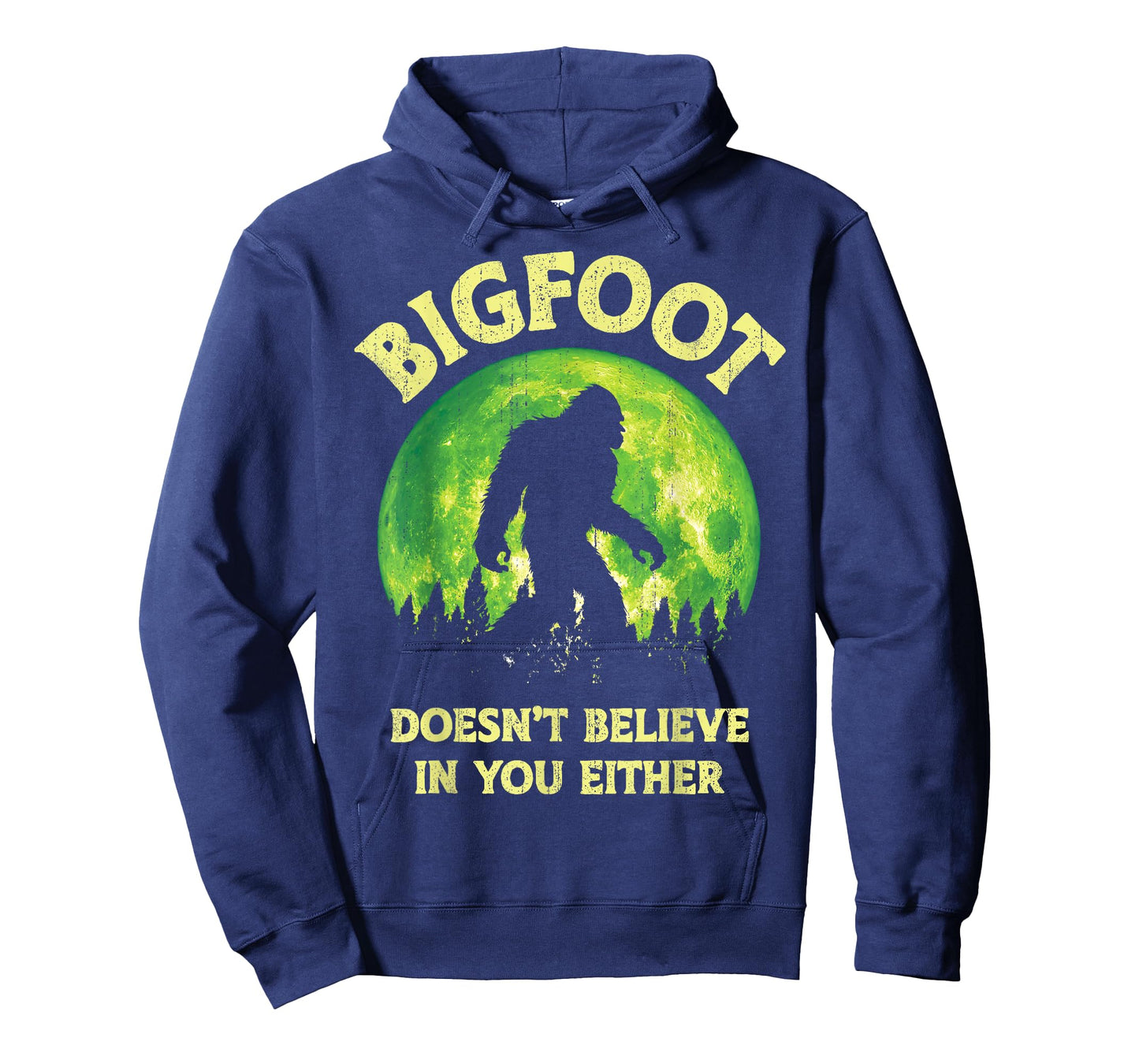 Bigfoot Doesn't Believe In You Either Funny Sasquatch Retro T-Shirt