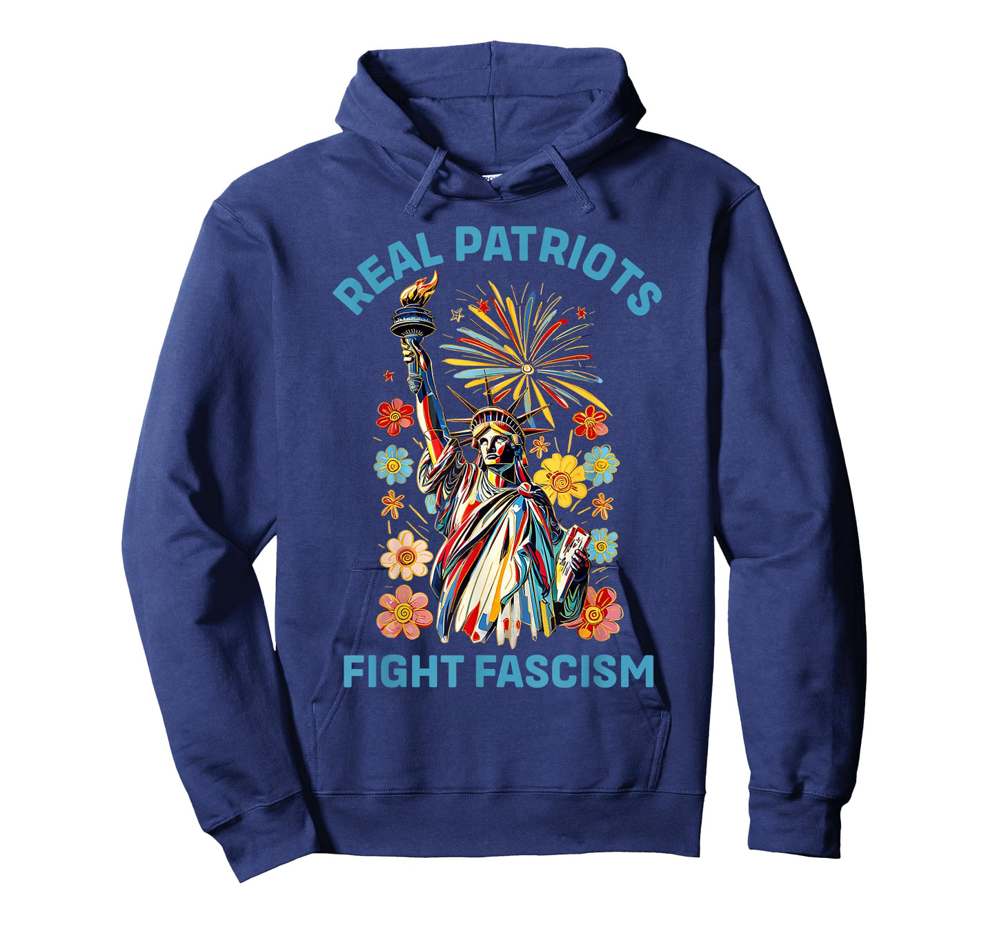 Real Patriots Fight Fascism Boho Flowers No Kings In America T-Shirt