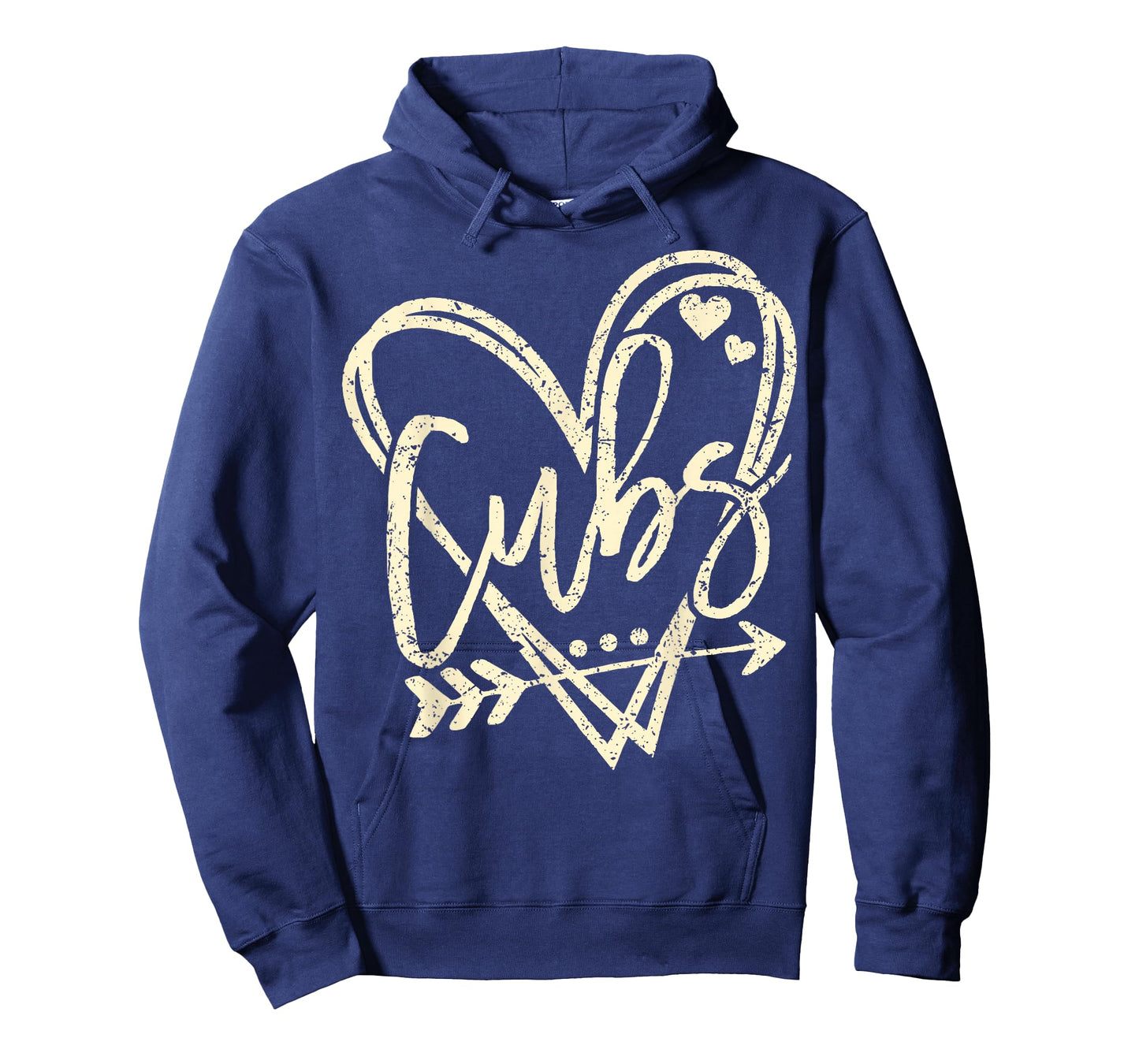 Vintage Distressed Cubs Heart Gift for Men Women Kids T-Shirt