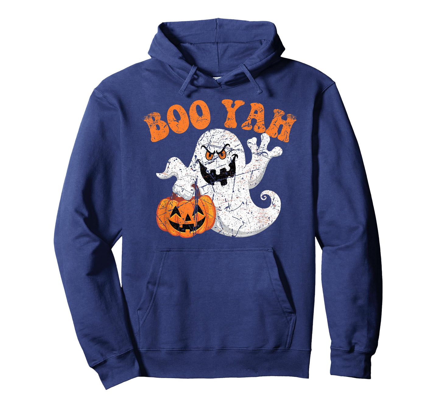 Kids Ghost Boo Yah Men Boys Halloween Booyah Funny Spooky T-Shirt