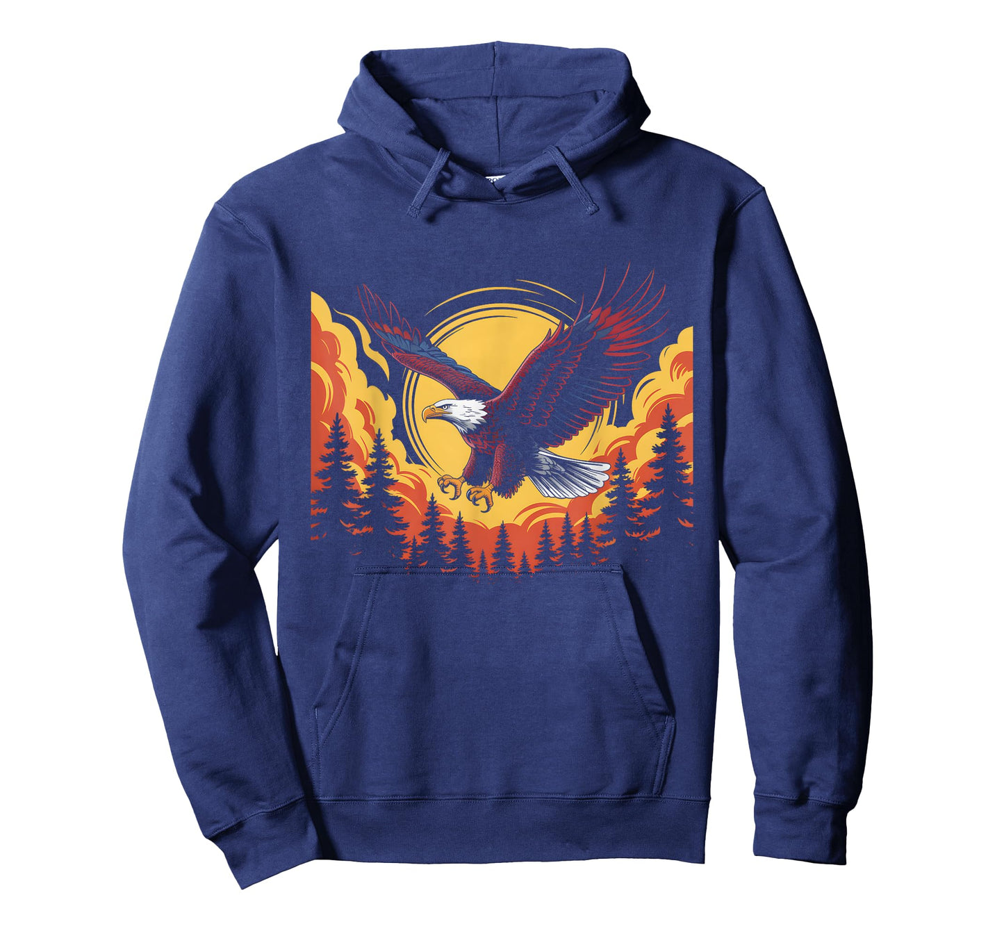 Eagle Forest Wildlife Bald a Eagle Flying Nature Sunset T-Shirt