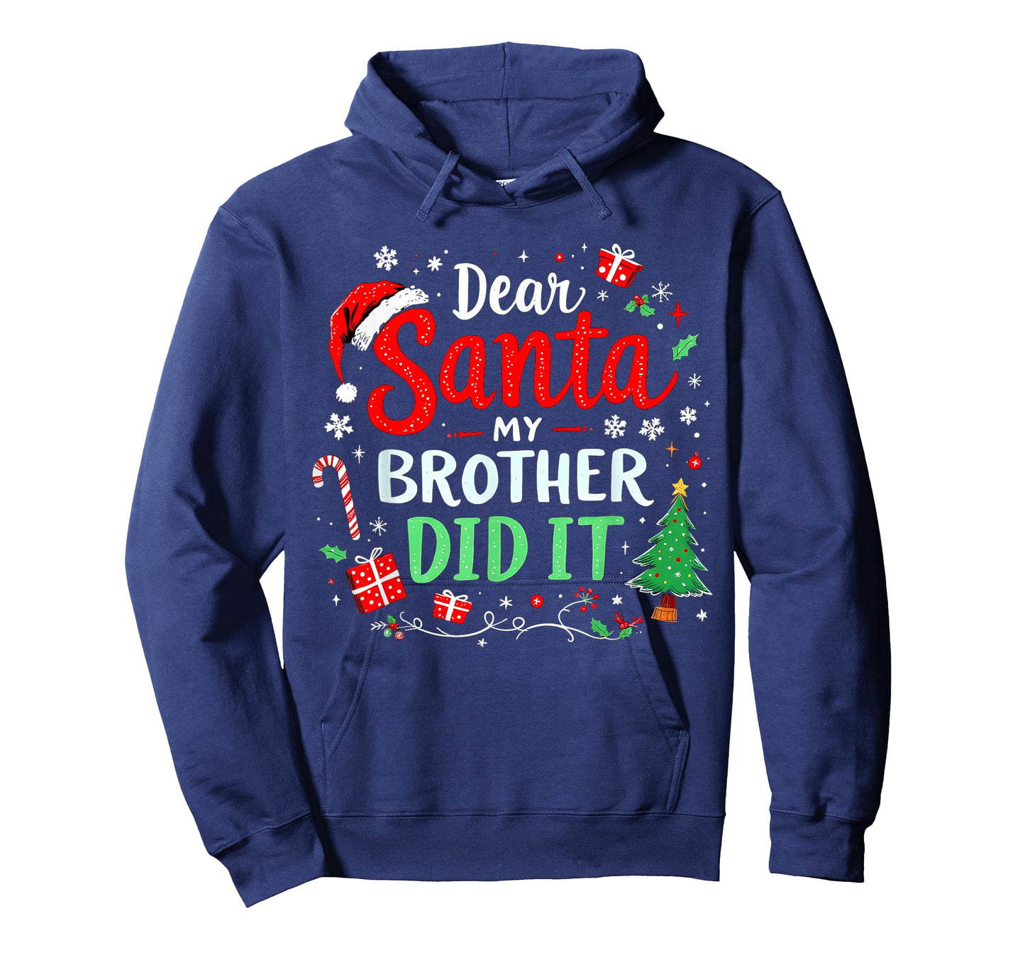 Dear Santa My Brother Did It Funny Christmas Boys Girls Kids T-Shirt