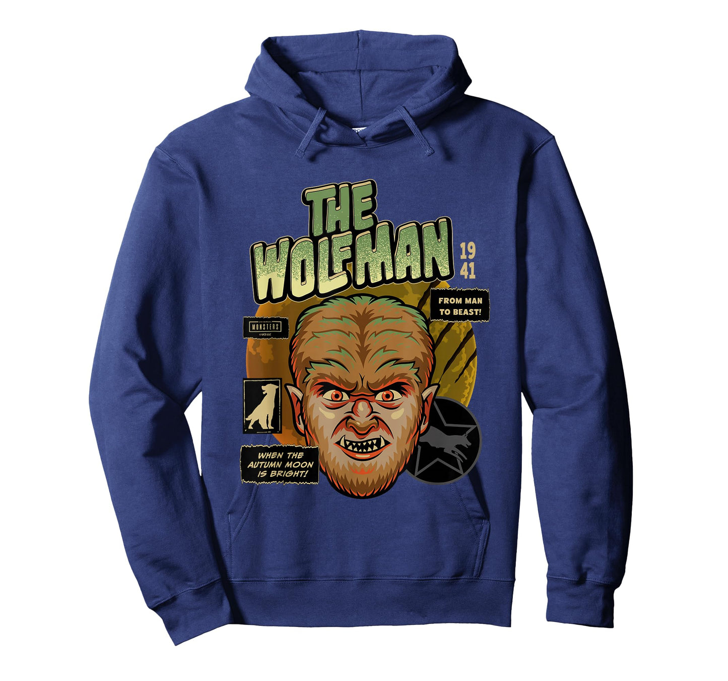 Universal Monsters The Wolf Man Vintage Halloween Mask T-Shirt