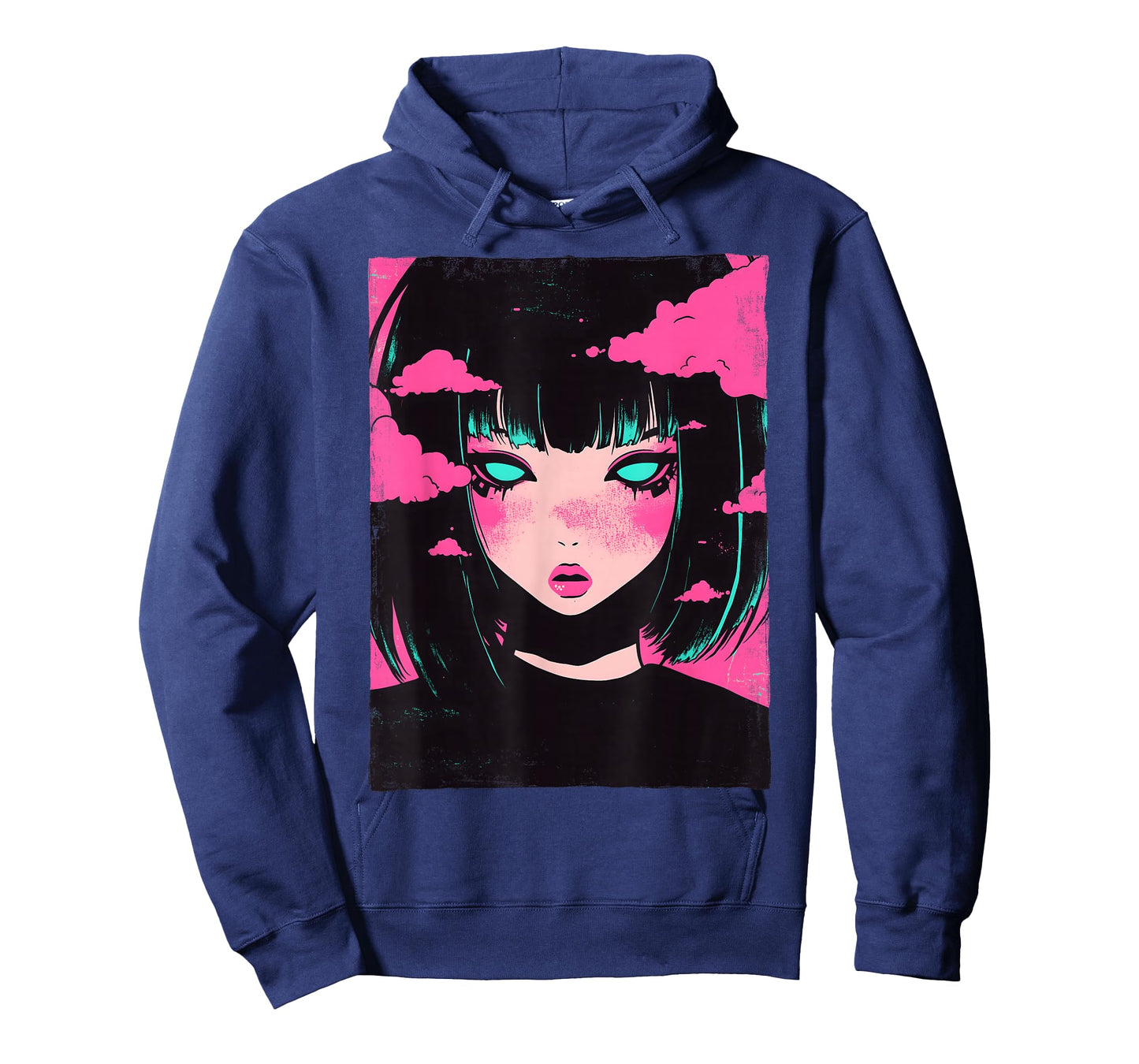 Distressed Anime Girl Vaporwave Pastel Goth E-Girl Grunge T-Shirt