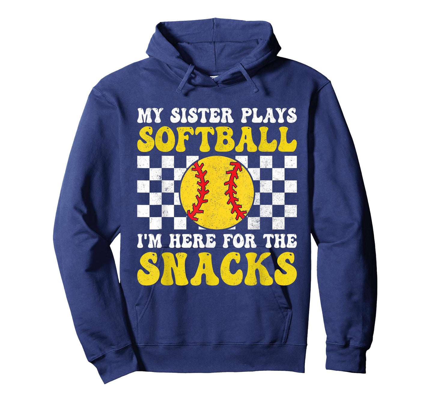 My Sister Plays Softball I'm Here for The Snacks Brother Kid T-Shirt