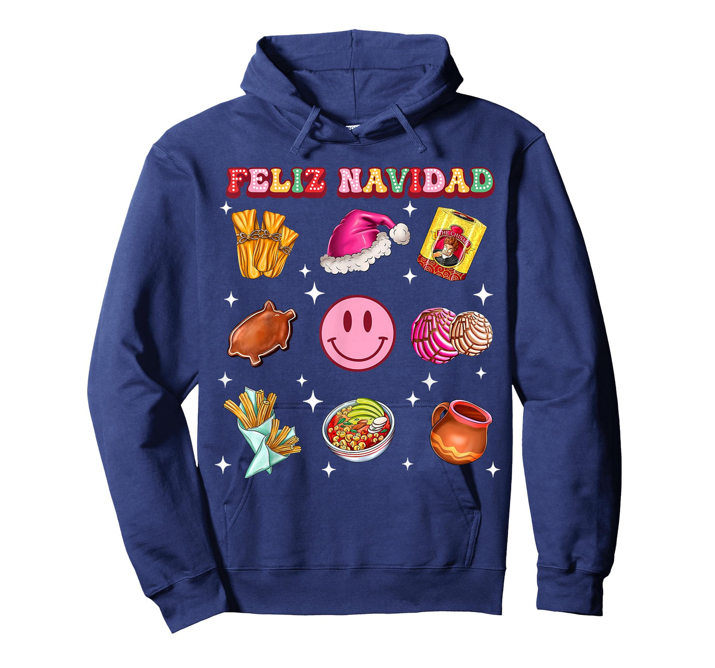 Feliz Navidad Mexican Christmas Mexico Food Men Women Kids T-Shirt