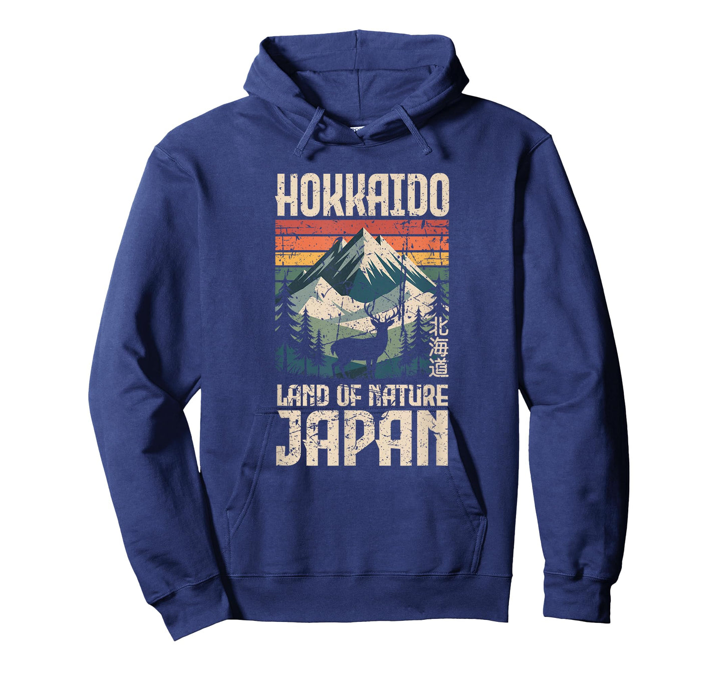 Hokkaido Japan Deer Vintage Travel Kawaii Kanji Souvenir T-Shirt