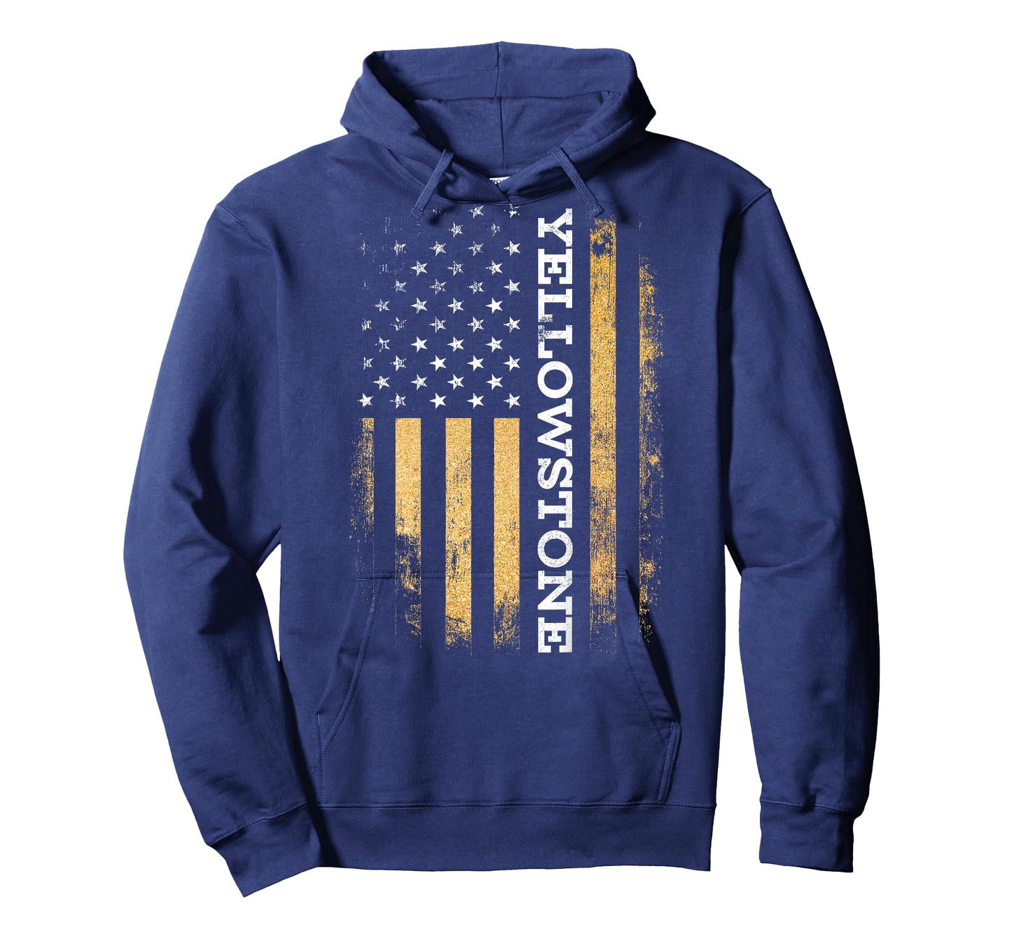 Funny Yellow Stone Flag Yellowstone American Flag (on Back) T-Shirt