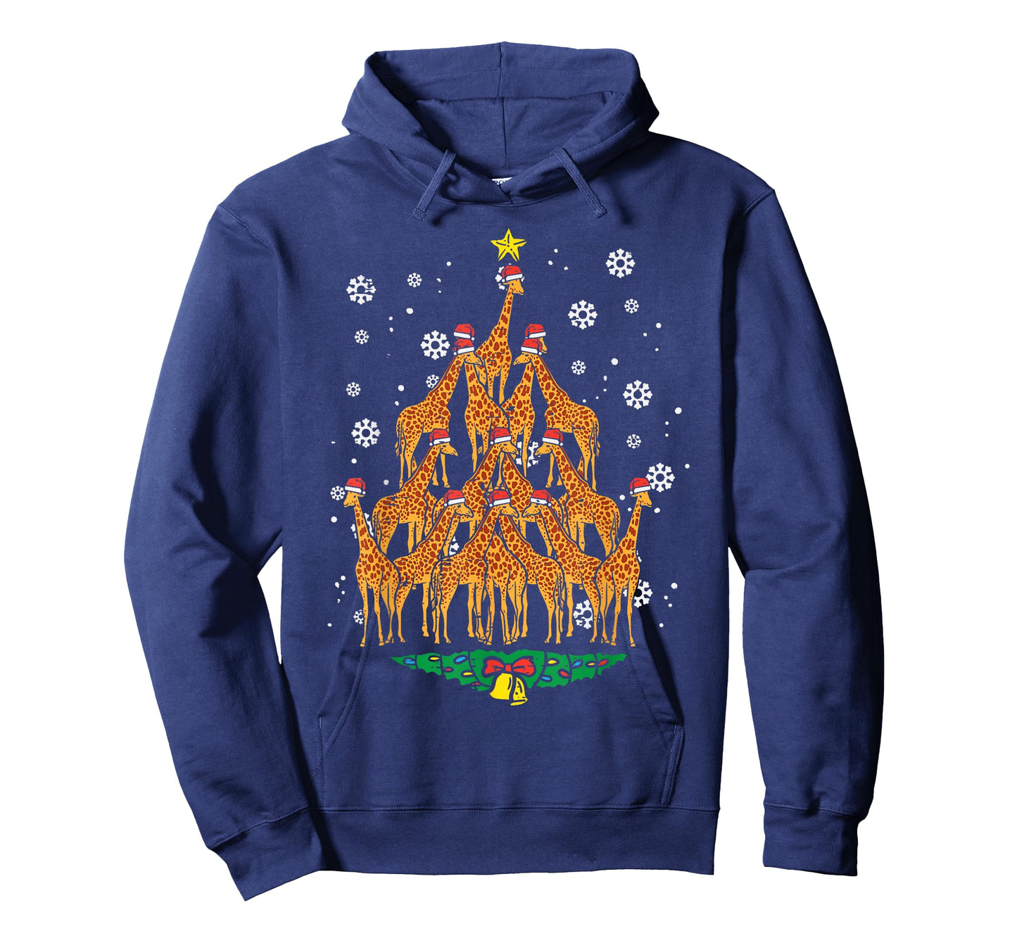 Giraffe Christmas Tree Animal Xmas Women Men T-Shirt