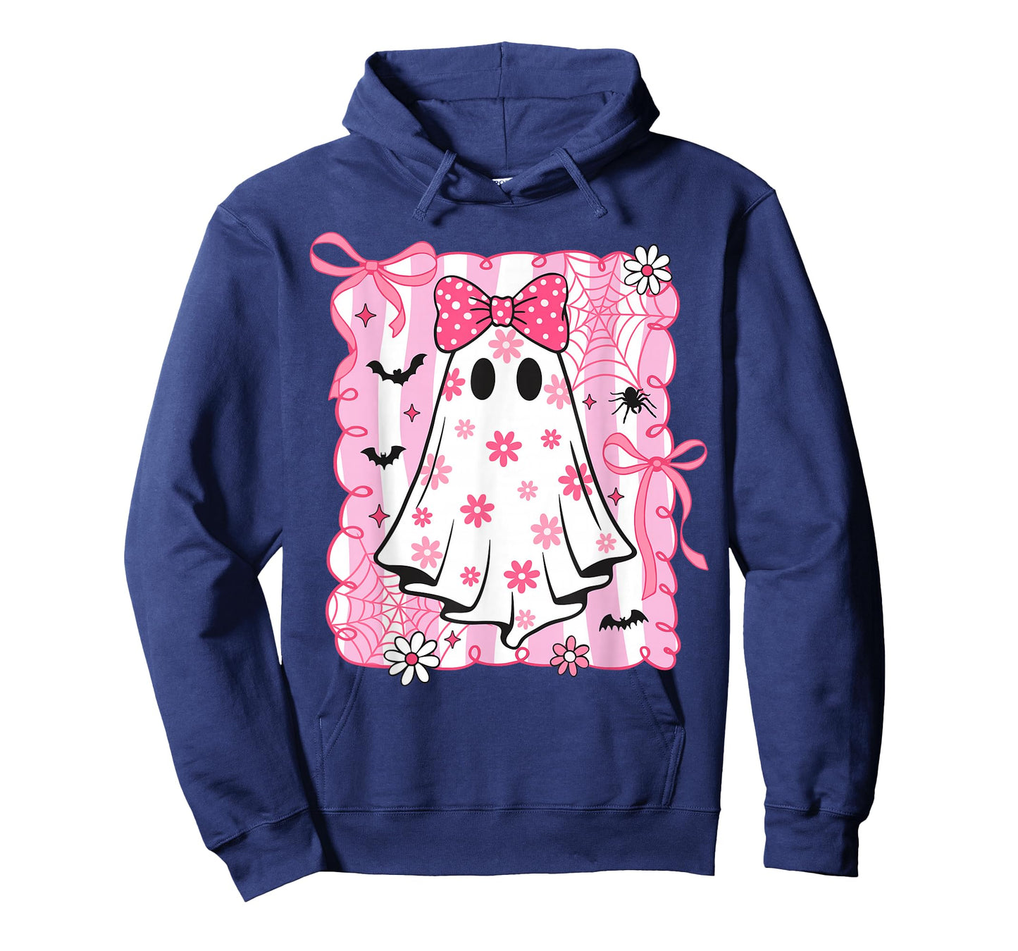 Spooky Vibes Pink Ghost Preppy Halloween Women Girls Kids T-Shirt