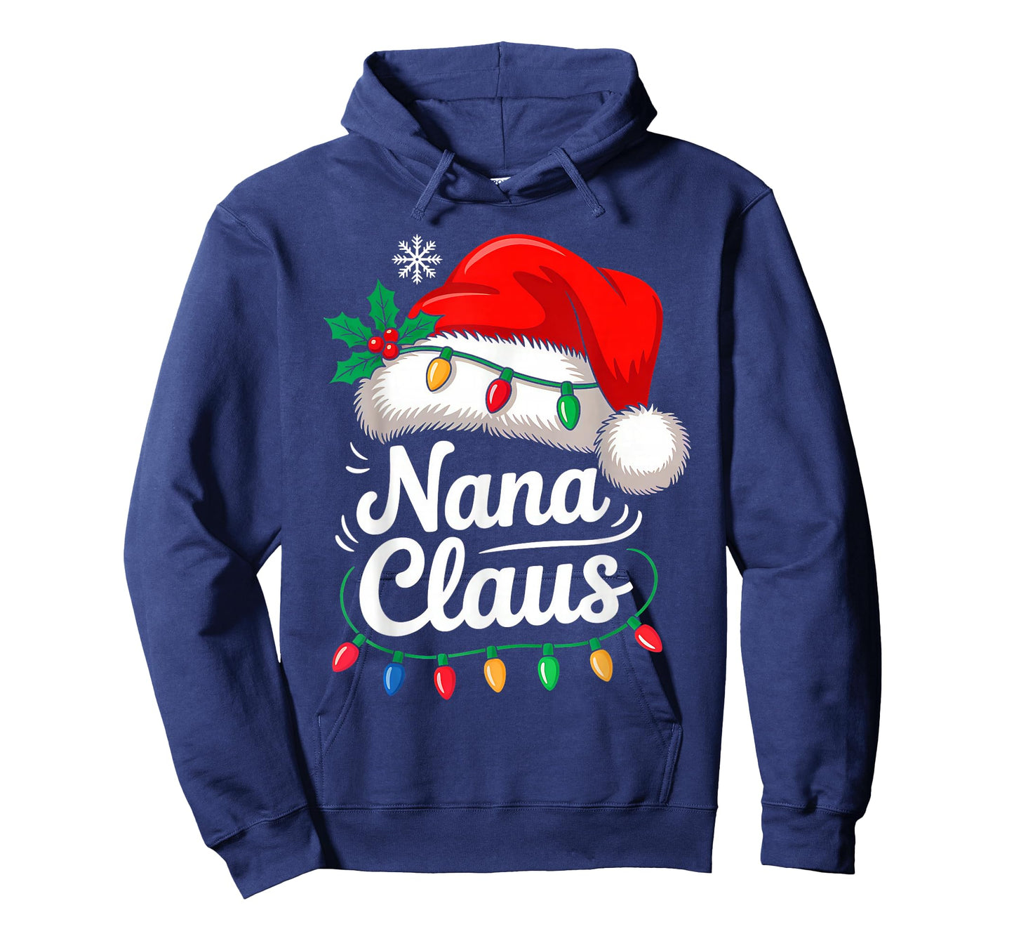 Nana Claus Christmas Matching Family Santa Hat Xmas Pajamas T-Shirt