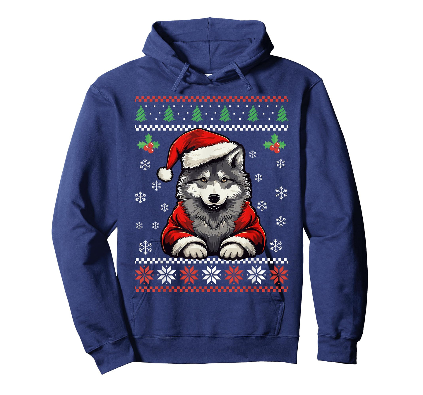 Wolf Ugly Christmas Sweater Wolves Xmas Adults Kids T-Shirt