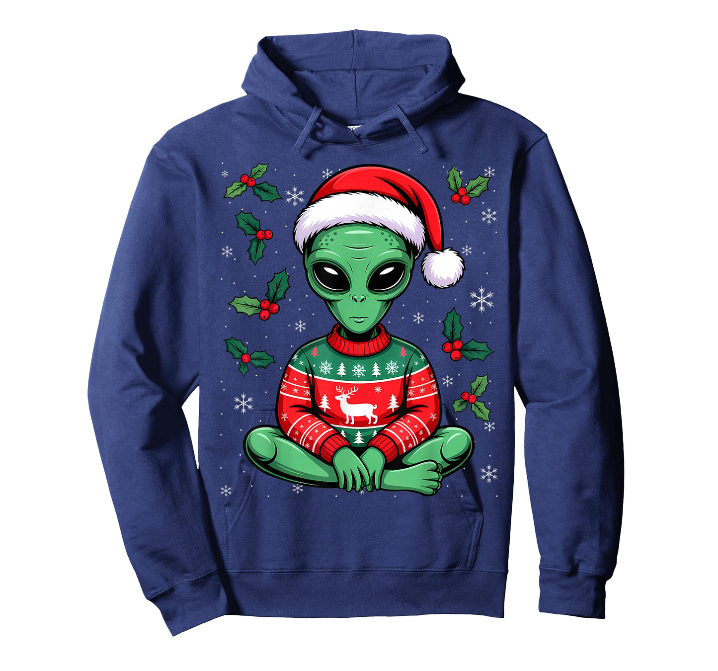 Cute Funny Alien Ugly Christmas Sweater T-Shirt
