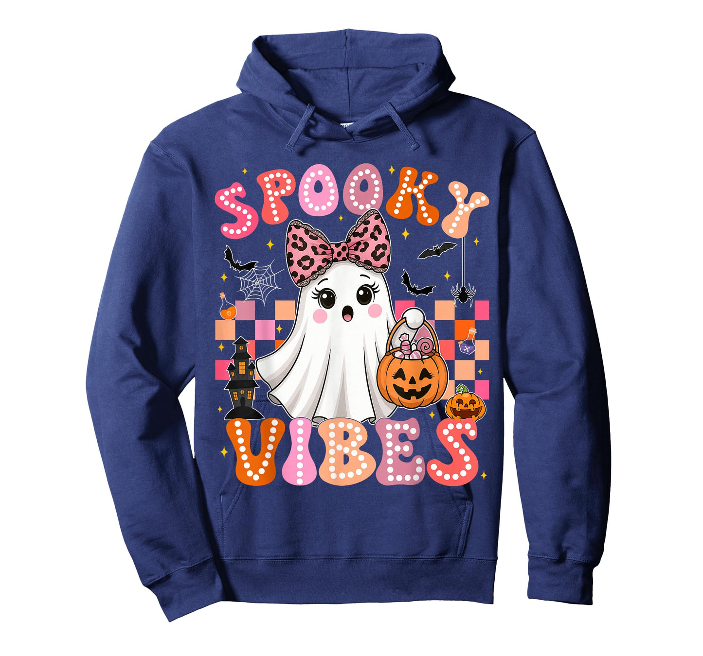 Groovy Spooky Vibes Cute Boo Ghost Halloween Costumes Girls T-Shirt