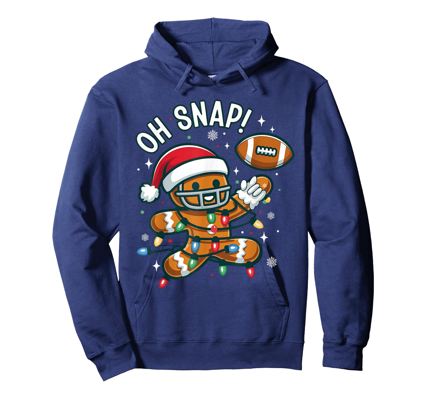 Gingerbread Cookie Playing Football Christmas Xmas Boys Men T-Shirt