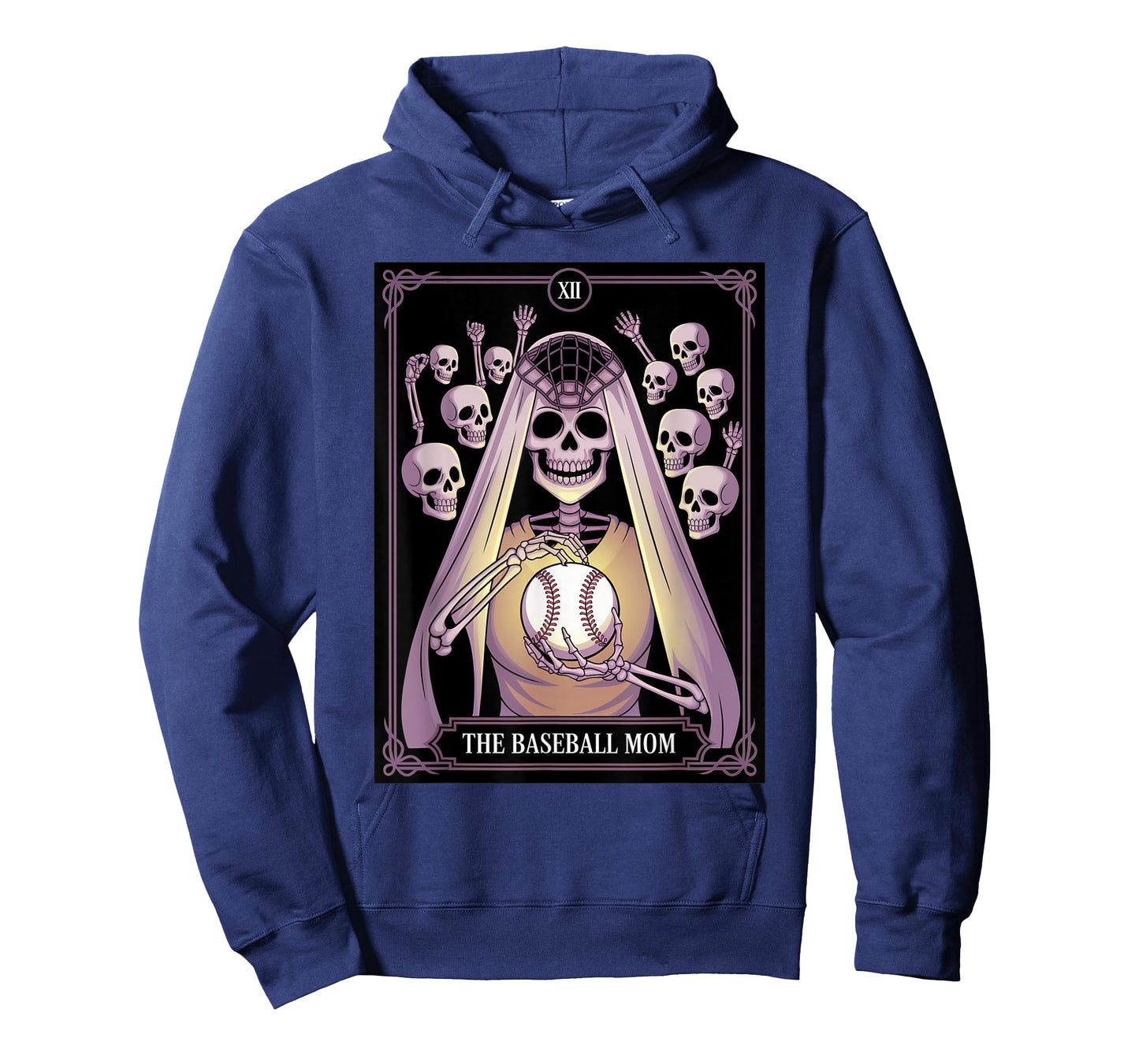 Funny Baseball Halloween Tarot Card Baseball Skeleton Mom T-Shirt