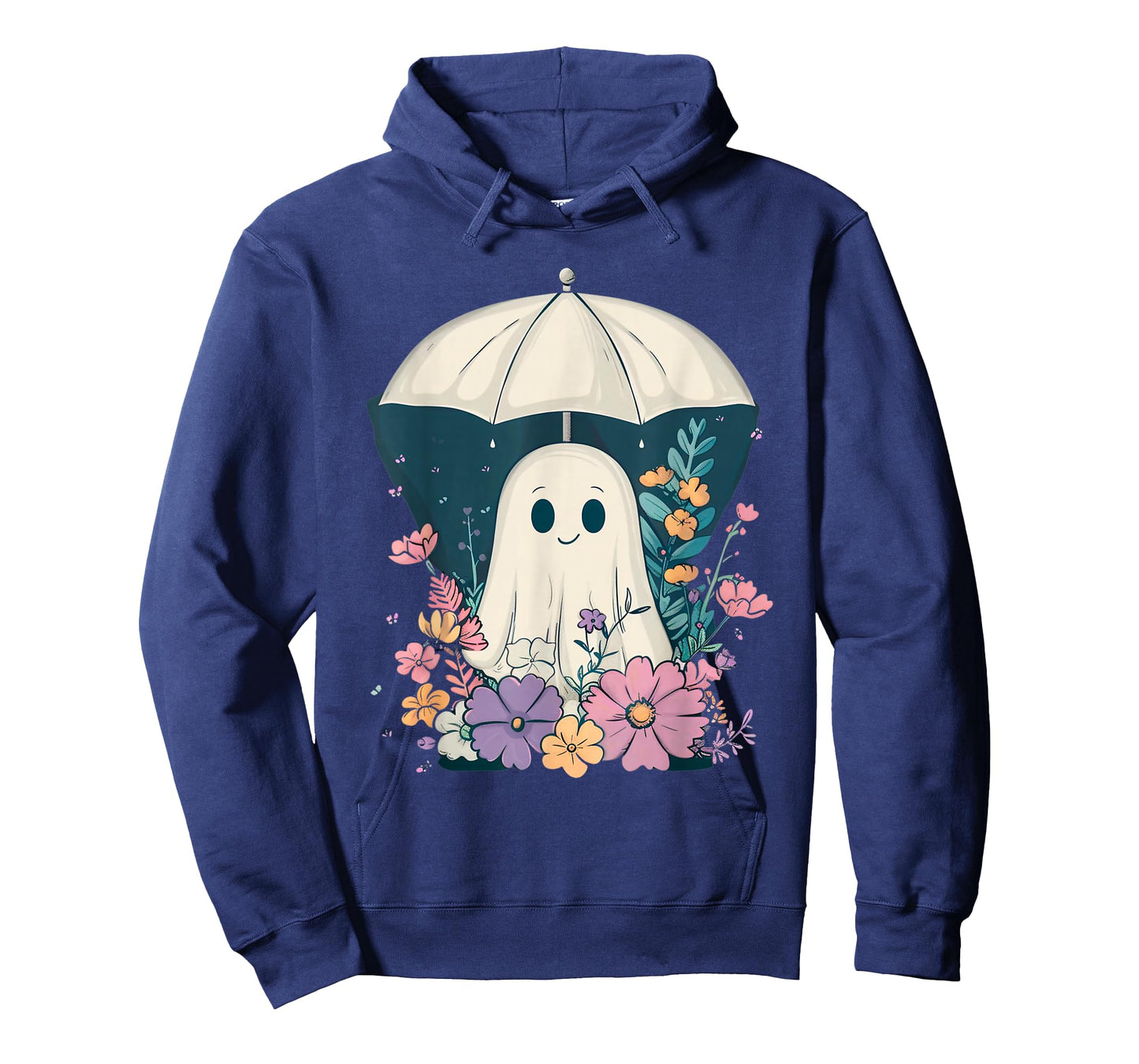 Cute Boho Ghost Under Umbrella Halloween Party Ghost Costume T-Shirt