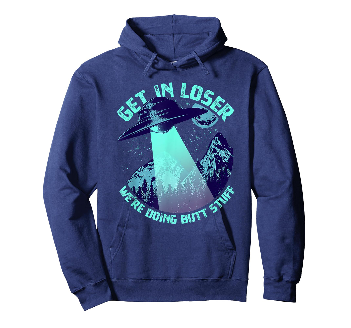 Vintage Get In Loser Alien Bigfoot Tees Alien Abduction T-Shirt - Unisex-Adults - Black - Short Sleeve - Small - Crew Neck - Classic Fit - UFO, Alien, Bigfoot, Sci-Fi & Fantasy Enthusiasts