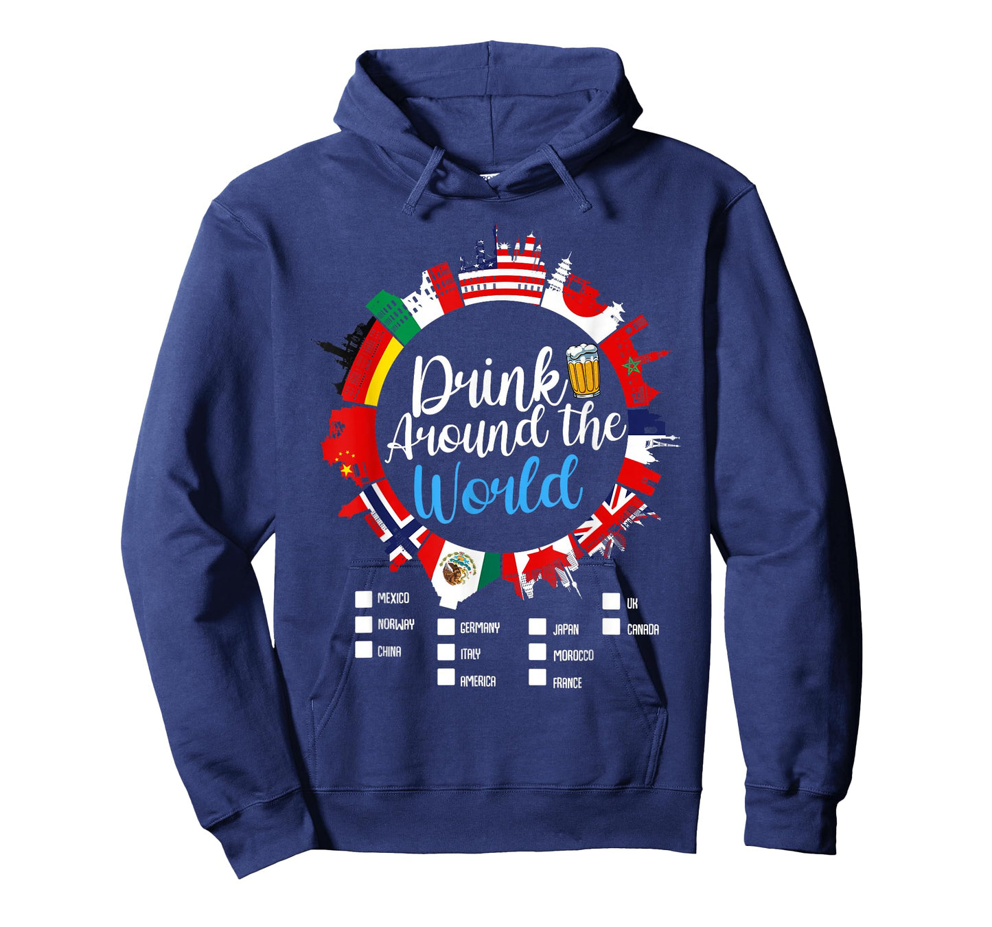 Adult Vacation Drinking Countries International National T-Shirt Small