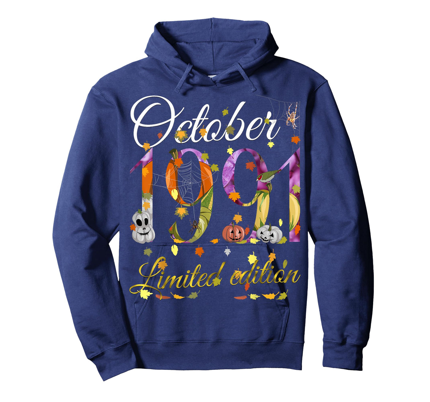 October 1991 Tee 34 Year Old Pumpkin Fall 34th Birthday Gift T-Shirt