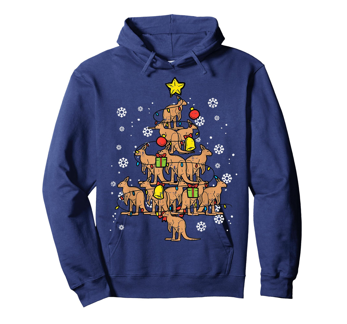 Kangaroo Christmas Tree Xmas Australian Summer Men Women T-Shirt