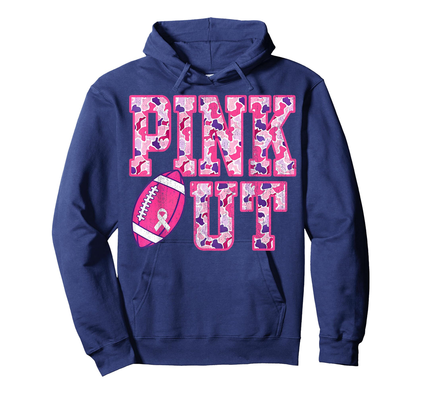 Pink Out American Football Camo Breast Cancer Awareness T-Shirt
