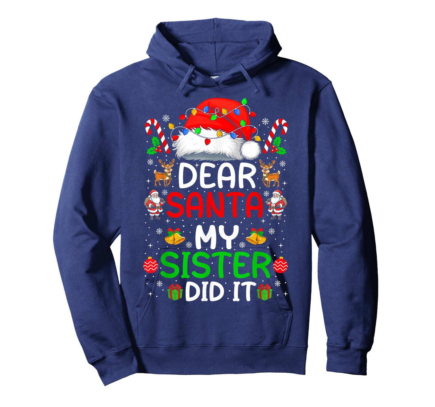 Dear Santa My Sister Did It Christmas Xmas Boys Girls Kids T-Shirt