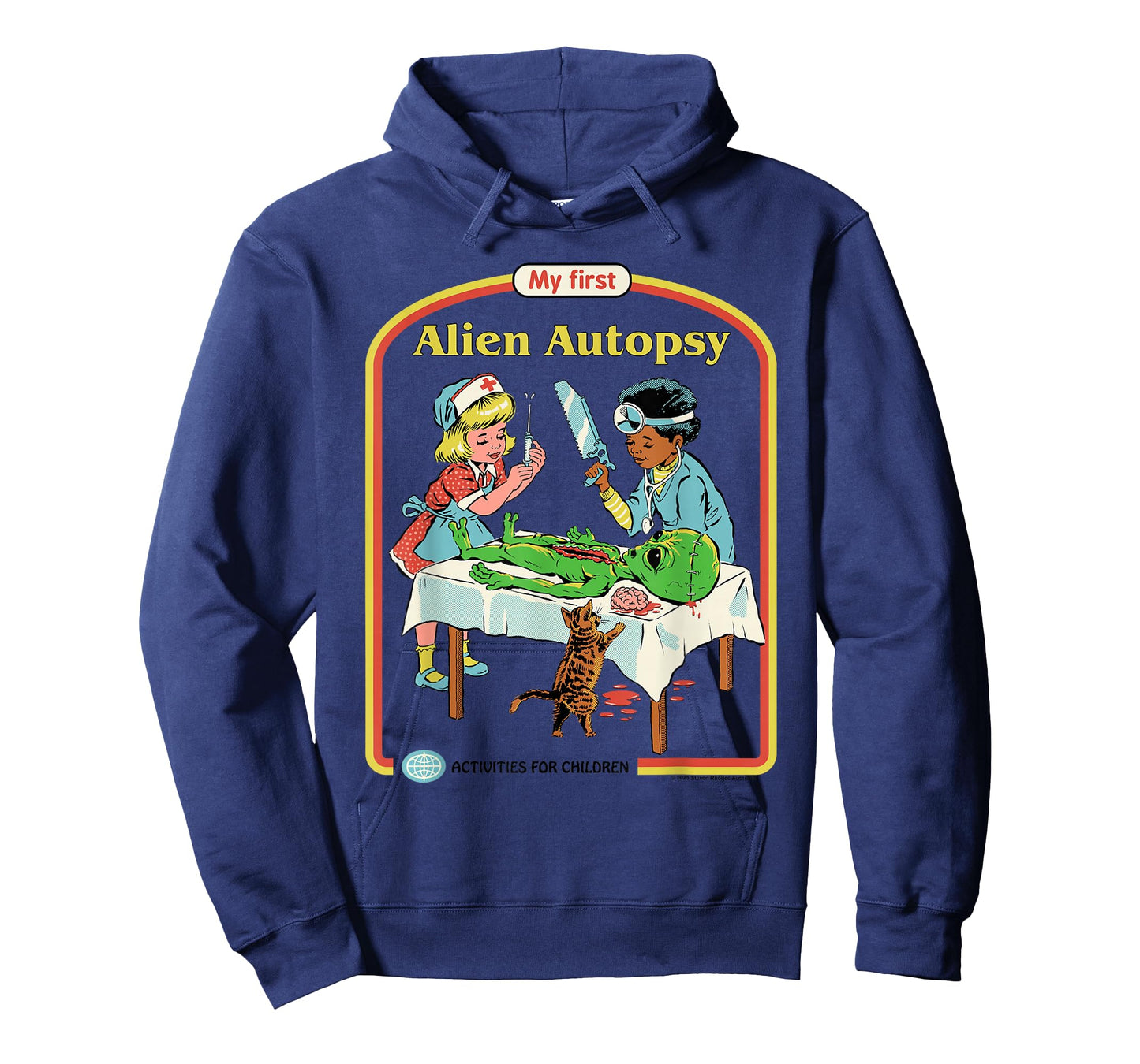 First Alien Autopsy Sarcastic Retro Funny Adult Humor T-Shirt