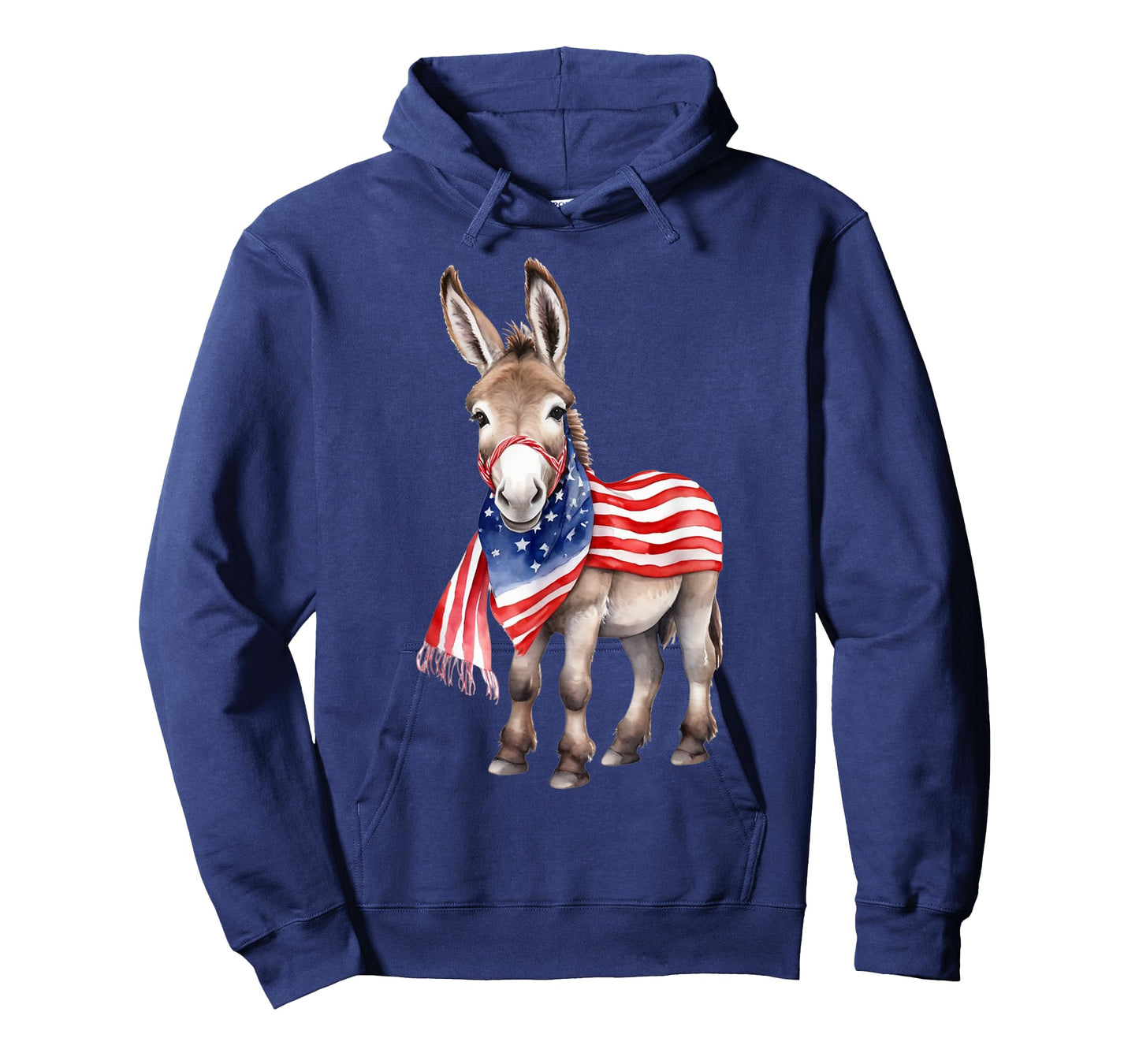 Donkey 4th of July American Flag Donkey Animal Patriotic Women Kids Men T-Shirt