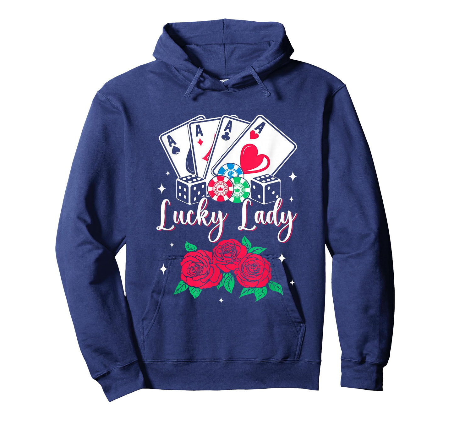 Lucky Lady Poker Player Gambling Casino Design Women T-Shirt