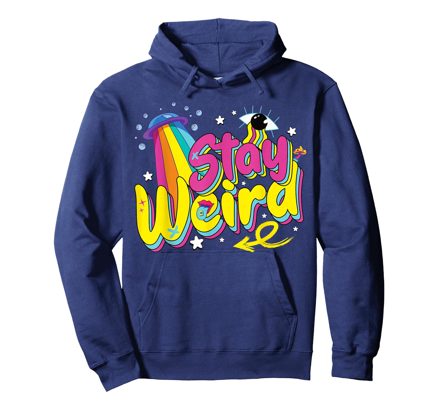 Funny Stay Weird Adult Humor Tee Shirts Festival Raves Alien T-Shirt