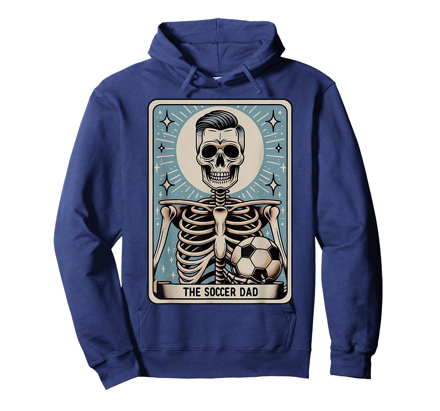 Funny Skeleton Soccer Dad Tarot Card Halloween Sport Lover T-Shirt