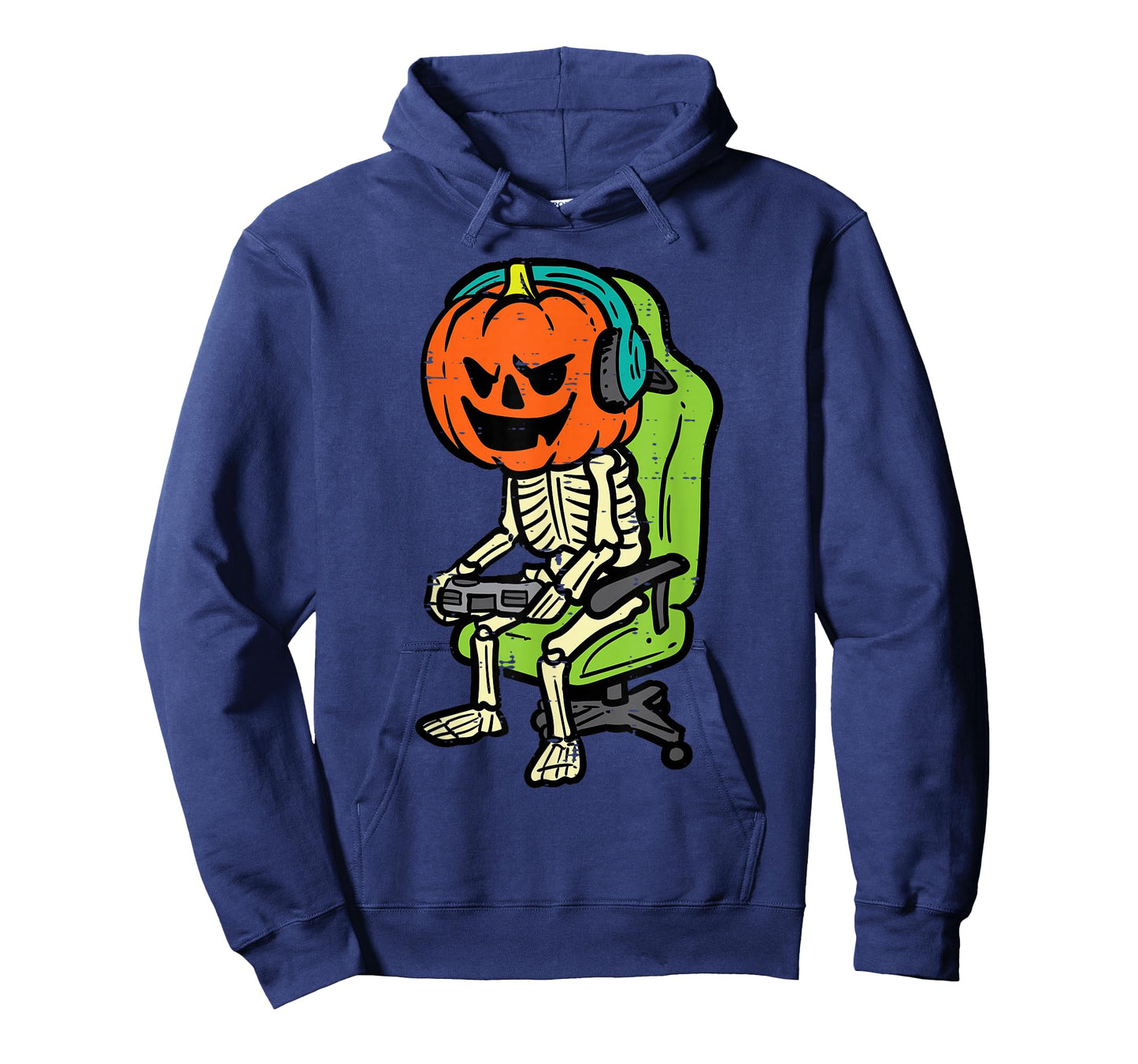 Halloween Gamer Skeleton Pumpkin Costume Men Boys Kids Teen T-Shirt