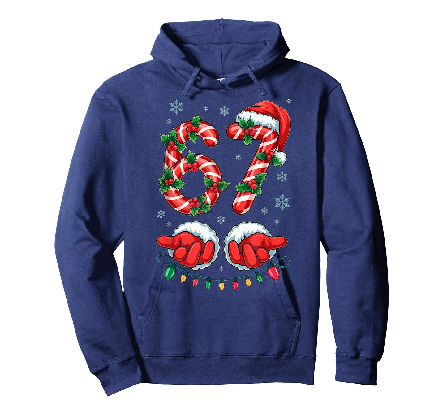 Santa Six Seven 67 Meme Christmas 67 Candy Cane Kids Boys T-Shirt