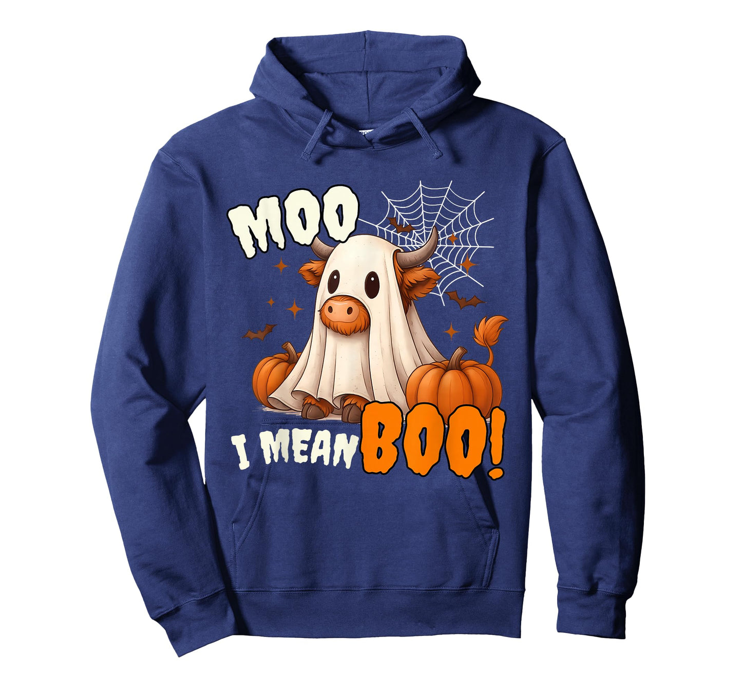 Moo I Mean Boo Funny Cow Ghost Halloween Costume Men Women T-Shirt