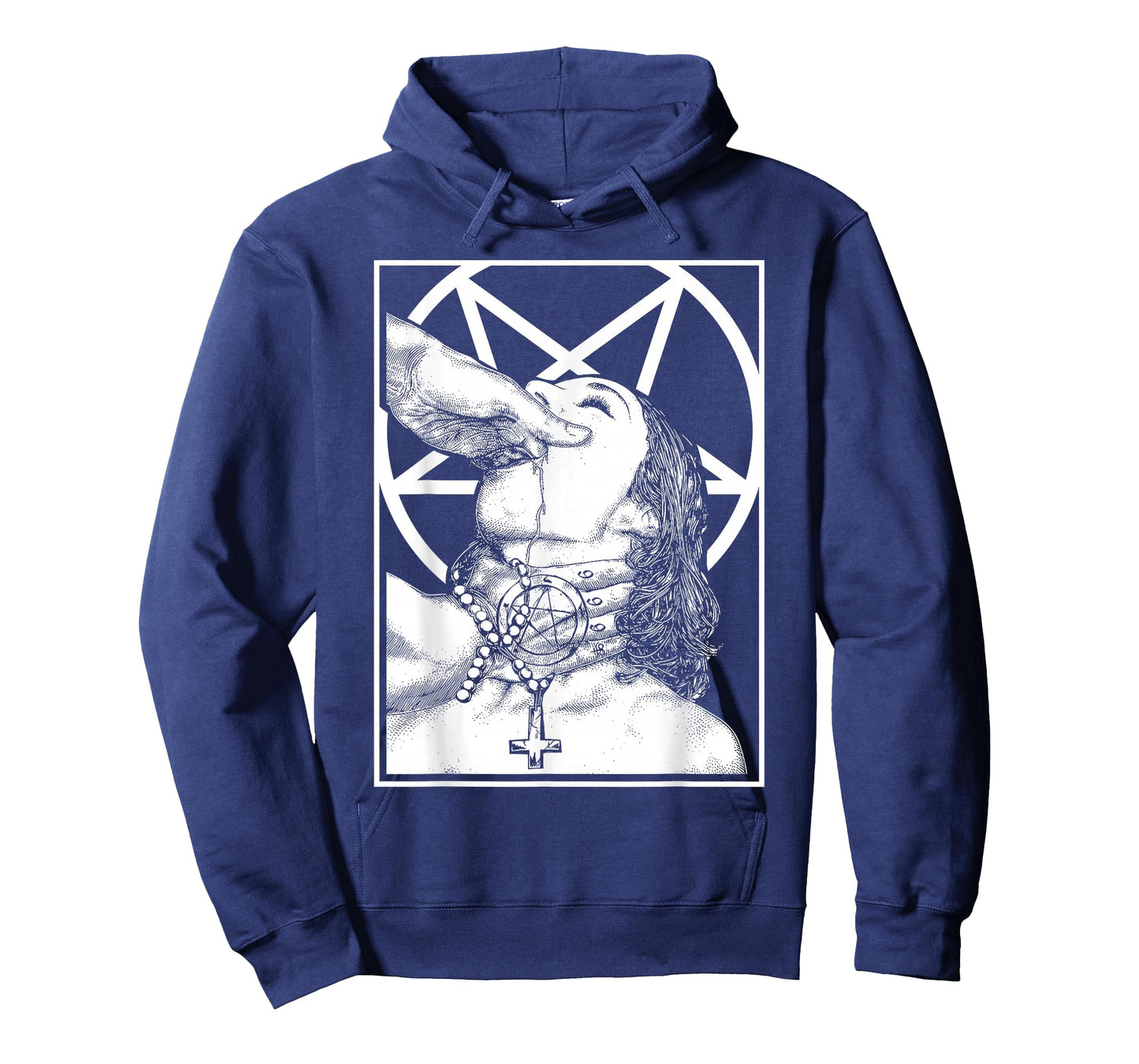 Gothic Choked Up Unholy Nun Satan Baphomet Spooky Halloween T-Shirt
